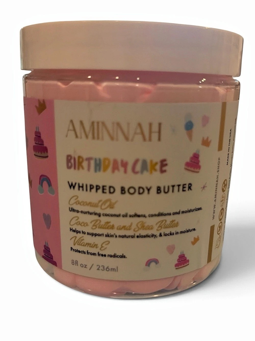 Aminnah Birthday Cake Sugar Polish and Birthday Cake Whipped Body Butter - Picture 3 of 3